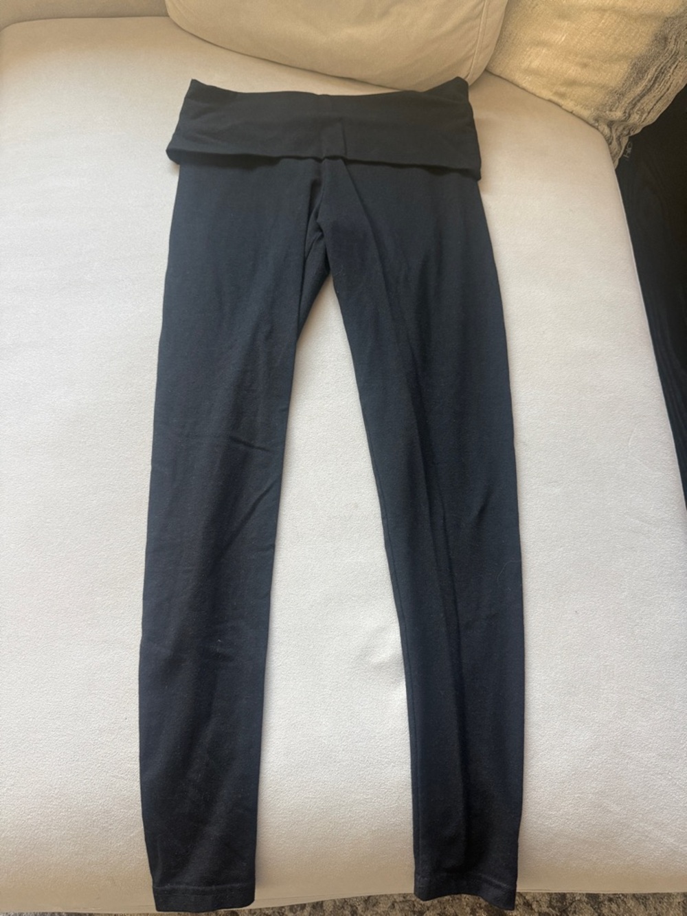 Victoria's Secret Black Fold-Over Waist Leggings